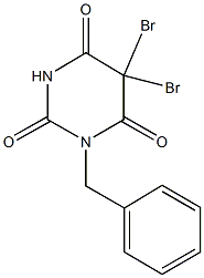 1-benzyl-5,5-dibromo-2,4,6(1H,3H,5H)-pyrimidinetrione Structure