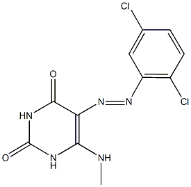 5-[(2,5-dichlorophenyl)diazenyl]-6-(methylamino)-2,4(1H,3H)-pyrimidinedione 구조식 이미지