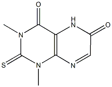 1,3-dimethyl-2-thioxo-1,2,3,5-tetrahydro-4,6-pteridinedione 구조식 이미지