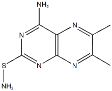 2-(aminosulfanyl)-6,7-dimethyl-4-pteridinamine Structure