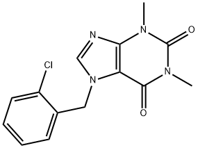 7-(2-chlorobenzyl)-1,3-dimethyl-3,7-dihydro-1H-purine-2,6-dione 구조식 이미지