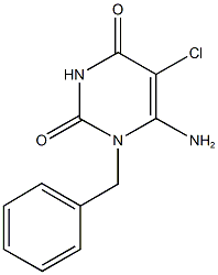 6-amino-1-benzyl-5-chloro-2,4(1H,3H)-pyrimidinedione 구조식 이미지