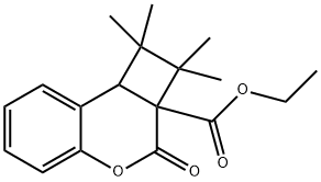 ethyl 1,1,2,2-tetramethyl-3-oxo-1,8b-dihydro-2H-cyclobuta[c]chromene-2a(3H)-carboxylate 구조식 이미지