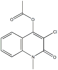 3-chloro-1-methyl-2-oxo-1,2-dihydro-4-quinolinyl acetate 구조식 이미지