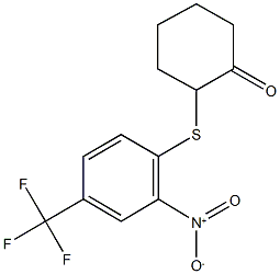 2-{[2-nitro-4-(trifluoromethyl)phenyl]sulfanyl}cyclohexanone 구조식 이미지