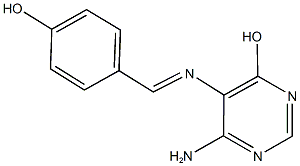 6-amino-5-[(4-hydroxybenzylidene)amino]-4-pyrimidinol 구조식 이미지