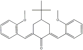 4-tert-butyl-2,6-bis(2-methoxybenzylidene)cyclohexanone 구조식 이미지