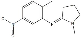 2-({5-nitro-2-methylphenyl}imino)-1-methylpyrrolidine 구조식 이미지