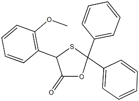 4-(2-methoxyphenyl)-2,2-diphenyl-1,3-oxathiolan-5-one 구조식 이미지