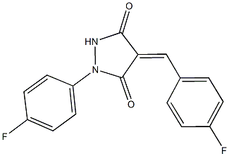 4-(4-fluorobenzylidene)-1-(4-fluorophenyl)-3,5-pyrazolidinedione 구조식 이미지
