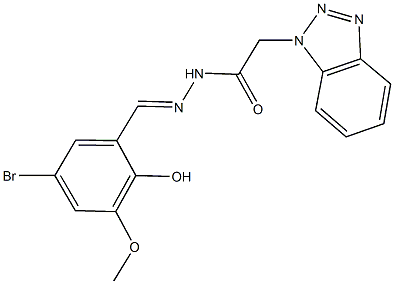 2-(1H-1,2,3-benzotriazol-1-yl)-N'-(5-bromo-2-hydroxy-3-methoxybenzylidene)acetohydrazide 구조식 이미지