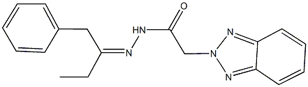 2-(2H-1,2,3-benzotriazol-2-yl)-N'-(1-benzylpropylidene)acetohydrazide Structure