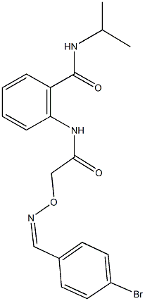 2-[({[(4-bromobenzylidene)amino]oxy}acetyl)amino]-N-isopropylbenzamide Structure