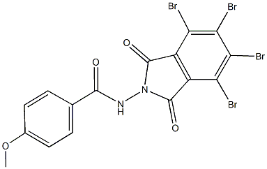 4-methoxy-N-(4,5,6,7-tetrabromo-1,3-dioxo-1,3-dihydro-2H-isoindol-2-yl)benzamide Structure