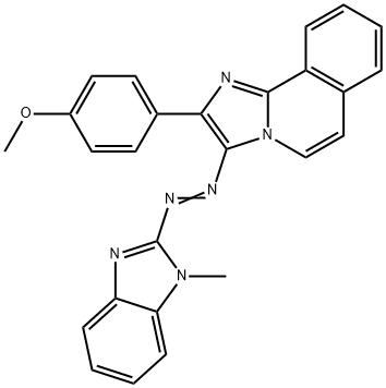 methyl 4-{3-[(1-methyl-1H-benzimidazol-2-yl)diazenyl]imidazo[2,1-a]isoquinolin-2-yl}phenyl ether 구조식 이미지