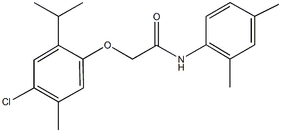 2-(4-chloro-2-isopropyl-5-methylphenoxy)-N-(2,4-dimethylphenyl)acetamide 구조식 이미지