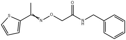 N-benzyl-2-({[1-(2-thienyl)ethylidene]amino}oxy)acetamide 구조식 이미지