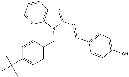 4-({[1-(4-tert-butylbenzyl)-1H-benzimidazol-2-yl]imino}methyl)phenol Structure