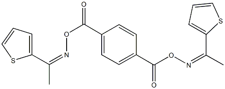 1-(2-thienyl)ethanone O-{4-[({[1-(2-thienyl)ethylidene]amino}oxy)carbonyl]benzoyl}oxime Structure