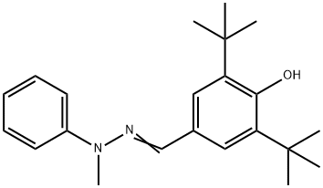 3,5-ditert-butyl-4-hydroxybenzaldehyde methyl(phenyl)hydrazone 구조식 이미지