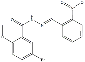 5-bromo-N'-{2-nitrobenzylidene}-2-methoxybenzohydrazide 구조식 이미지