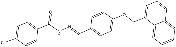 4-chloro-N'-[4-(1-naphthylmethoxy)benzylidene]benzohydrazide Structure