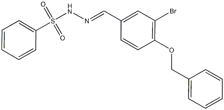N'-[4-(benzyloxy)-3-bromobenzylidene]benzenesulfonohydrazide Structure
