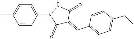 4-(4-ethylbenzylidene)-1-(4-methylphenyl)-3,5-pyrazolidinedione 구조식 이미지