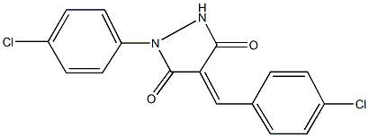 4-(4-chlorobenzylidene)-1-(4-chlorophenyl)-3,5-pyrazolidinedione Structure