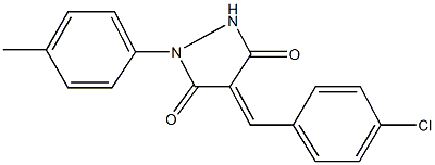 4-(4-chlorobenzylidene)-1-(4-methylphenyl)-3,5-pyrazolidinedione Structure