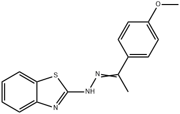 1-(4-methoxyphenyl)ethanone 1,3-benzothiazol-2-ylhydrazone 구조식 이미지