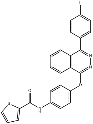 N-(4-{[4-(4-fluorophenyl)-1-phthalazinyl]oxy}phenyl)-2-thiophenecarboxamide Structure