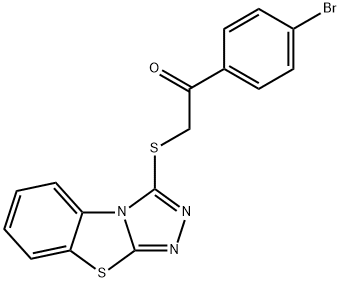 1-(4-bromophenyl)-2-([1,2,4]triazolo[3,4-b][1,3]benzothiazol-3-ylsulfanyl)ethanone 구조식 이미지