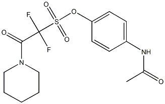 4-(acetylamino)phenyl 1,1-difluoro-2-oxo-2-(1-piperidinyl)ethanesulfonate 구조식 이미지