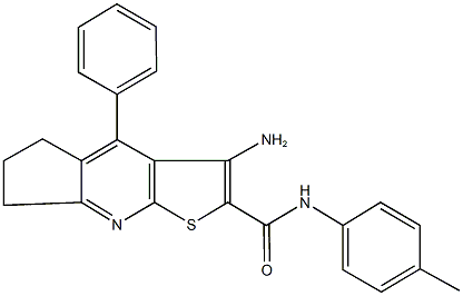 3-amino-N-(4-methylphenyl)-4-phenyl-6,7-dihydro-5H-cyclopenta[b]thieno[3,2-e]pyridine-2-carboxamide Structure