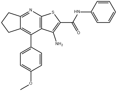3-amino-4-(4-methoxyphenyl)-N-phenyl-6,7-dihydro-5H-cyclopenta[b]thieno[3,2-e]pyridine-2-carboxamide Structure