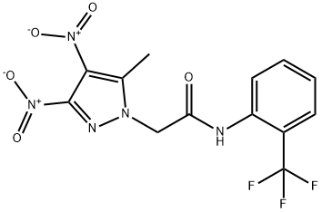 2-{3,4-dinitro-5-methyl-1H-pyrazol-1-yl}-N-[2-(trifluoromethyl)phenyl]acetamide Structure