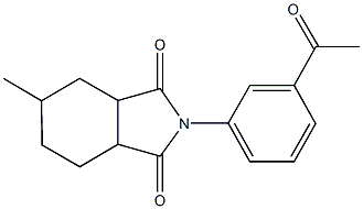 2-(3-acetylphenyl)-5-methylhexahydro-1H-isoindole-1,3(2H)-dione Structure