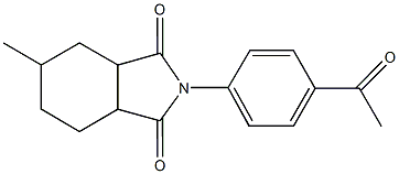 2-(4-acetylphenyl)-5-methylhexahydro-1H-isoindole-1,3(2H)-dione Structure