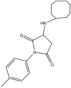 3-(cyclooctylamino)-1-(4-methylphenyl)-2,5-pyrrolidinedione Structure