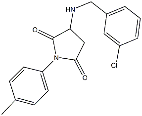 3-[(3-chlorobenzyl)amino]-1-(4-methylphenyl)-2,5-pyrrolidinedione Structure