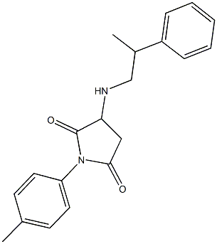 1-(4-methylphenyl)-3-[(2-phenylpropyl)amino]-2,5-pyrrolidinedione Structure