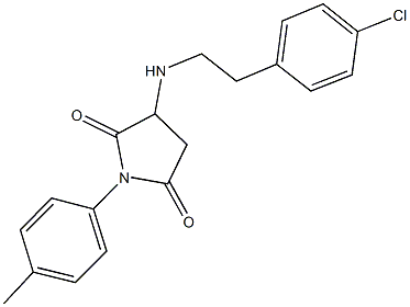 3-{[2-(4-chlorophenyl)ethyl]amino}-1-(4-methylphenyl)-2,5-pyrrolidinedione Structure