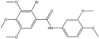 2-bromo-N-(3,4-dimethoxyphenyl)-3,4,5-trimethoxybenzamide 구조식 이미지