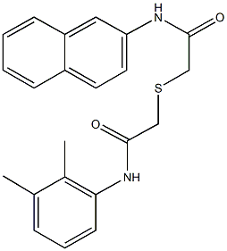 2-{[2-(2,3-dimethylanilino)-2-oxoethyl]sulfanyl}-N-(2-naphthyl)acetamide 구조식 이미지