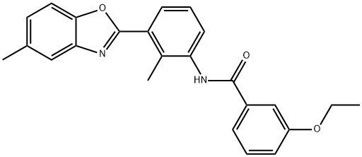 3-ethoxy-N-[2-methyl-3-(5-methyl-1,3-benzoxazol-2-yl)phenyl]benzamide Structure