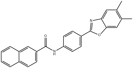 N-[4-(5,6-dimethyl-1,3-benzoxazol-2-yl)phenyl]-2-naphthamide Structure