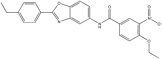 4-ethoxy-N-[2-(4-ethylphenyl)-1,3-benzoxazol-5-yl]-3-nitrobenzamide 구조식 이미지