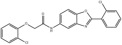 2-(2-chlorophenoxy)-N-[2-(2-chlorophenyl)-1,3-benzoxazol-5-yl]acetamide Structure