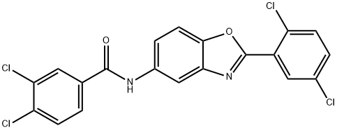 3,4-dichloro-N-[2-(2,5-dichlorophenyl)-1,3-benzoxazol-5-yl]benzamide Structure